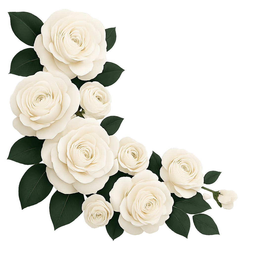 Bottom-left floral corner